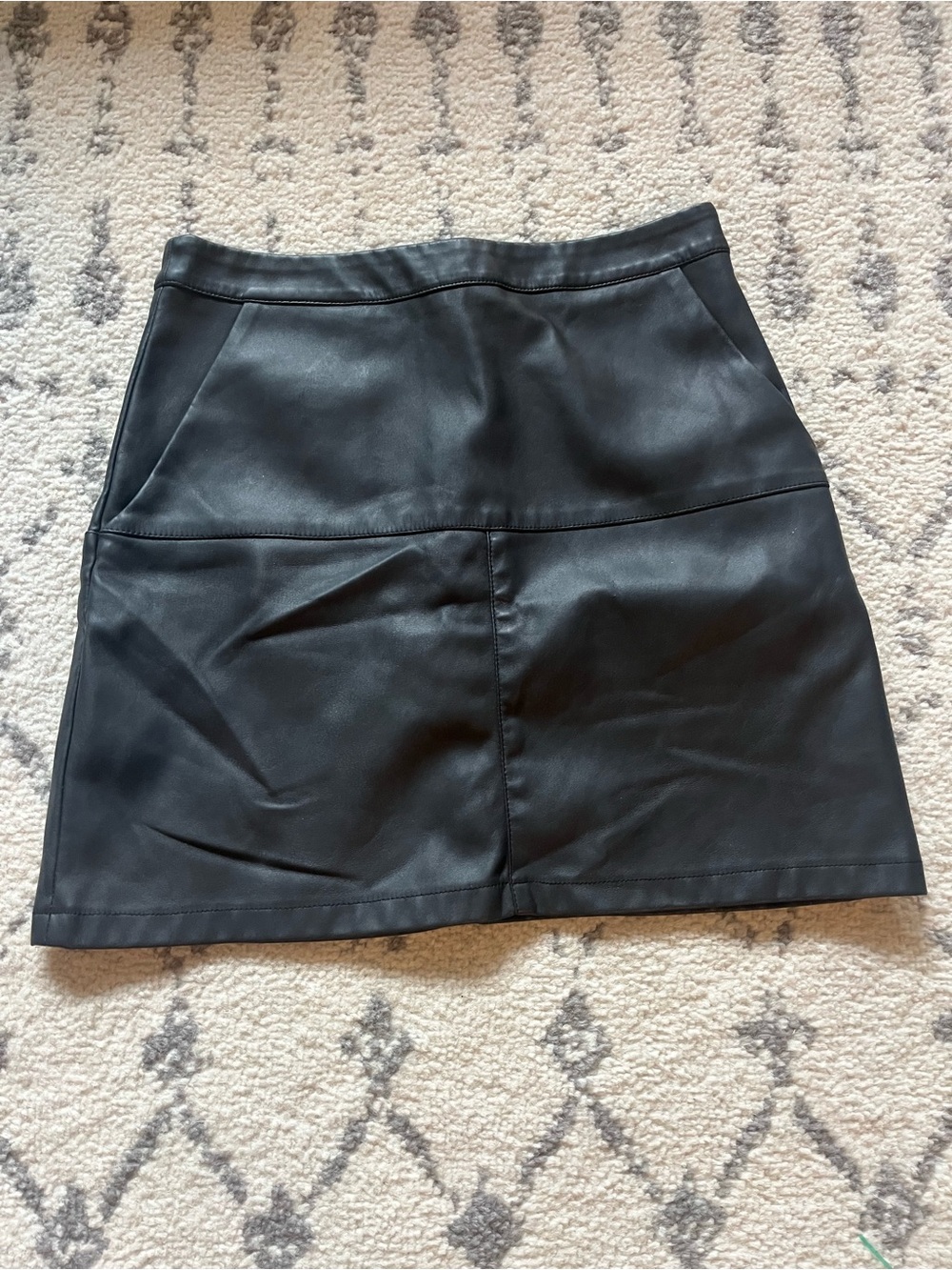 Shinestar Black Faux Leather Mini Skirt